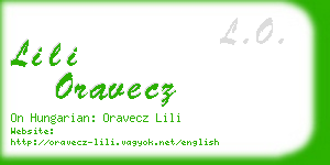lili oravecz business card